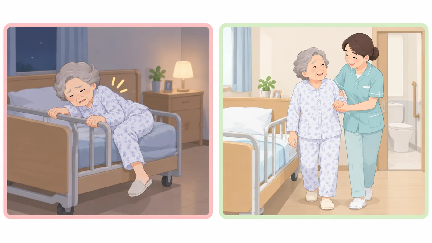 난간만 올렸을 때와 자주 살피고 먼저 찾아갈 때 비교